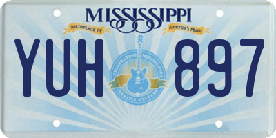MS license plate YUH897