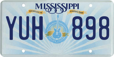 MS license plate YUH898
