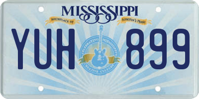 MS license plate YUH899