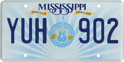 MS license plate YUH902