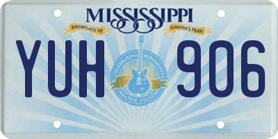 MS license plate YUH906