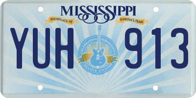MS license plate YUH913