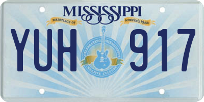 MS license plate YUH917