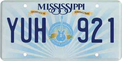 MS license plate YUH921