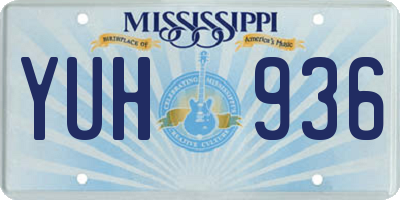 MS license plate YUH936