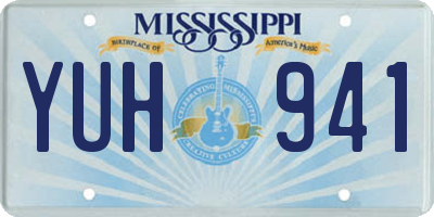 MS license plate YUH941