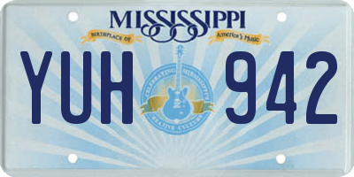MS license plate YUH942