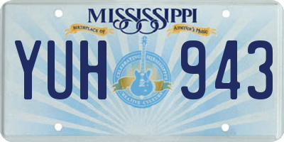 MS license plate YUH943