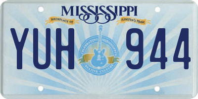 MS license plate YUH944