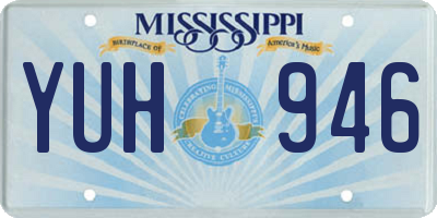 MS license plate YUH946