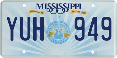 MS license plate YUH949
