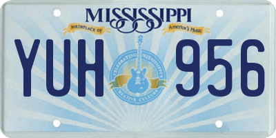 MS license plate YUH956