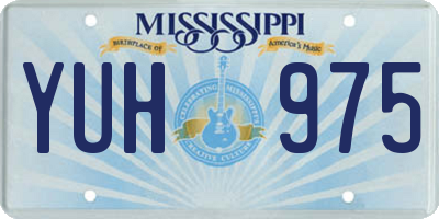 MS license plate YUH975