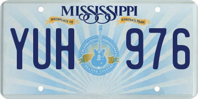 MS license plate YUH976