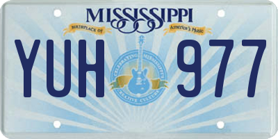 MS license plate YUH977