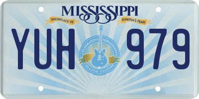 MS license plate YUH979