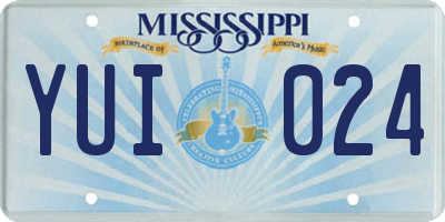 MS license plate YUI024