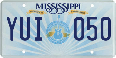 MS license plate YUI050