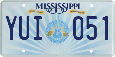 MS license plate YUI051