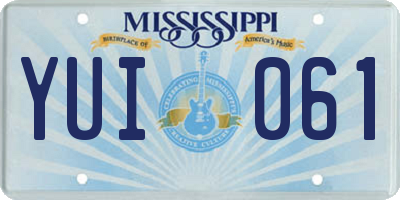 MS license plate YUI061