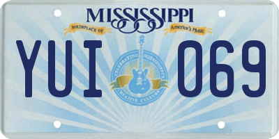 MS license plate YUI069