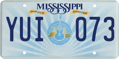MS license plate YUI073