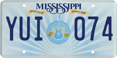 MS license plate YUI074