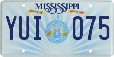 MS license plate YUI075