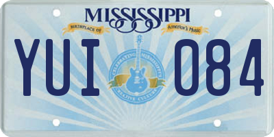 MS license plate YUI084
