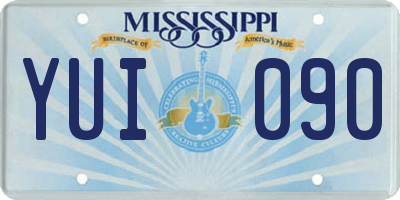 MS license plate YUI090