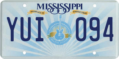 MS license plate YUI094