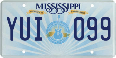 MS license plate YUI099
