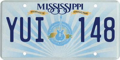 MS license plate YUI148
