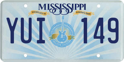 MS license plate YUI149