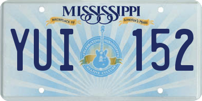 MS license plate YUI152