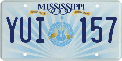 MS license plate YUI157