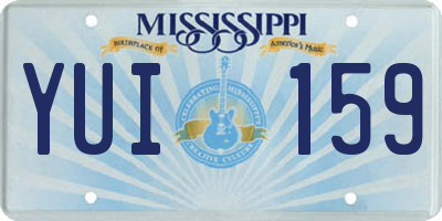 MS license plate YUI159