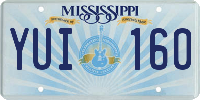 MS license plate YUI160