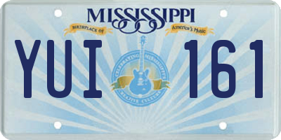 MS license plate YUI161