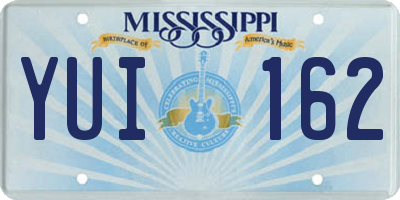 MS license plate YUI162
