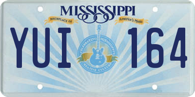 MS license plate YUI164
