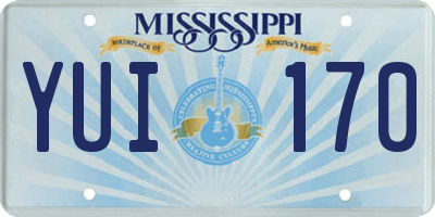 MS license plate YUI170