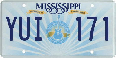 MS license plate YUI171