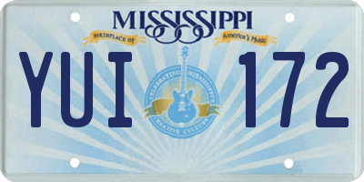 MS license plate YUI172