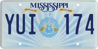 MS license plate YUI174
