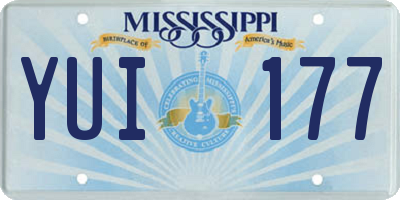 MS license plate YUI177