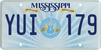MS license plate YUI179