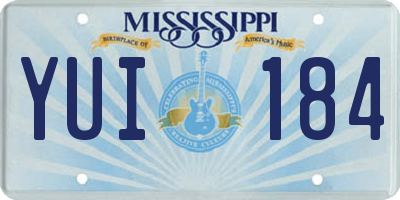MS license plate YUI184