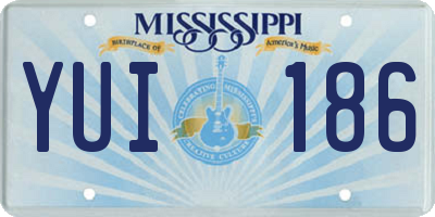MS license plate YUI186
