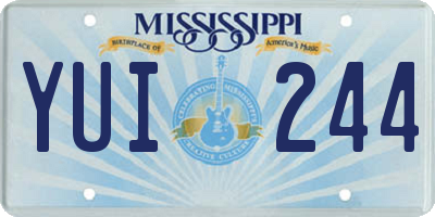 MS license plate YUI244